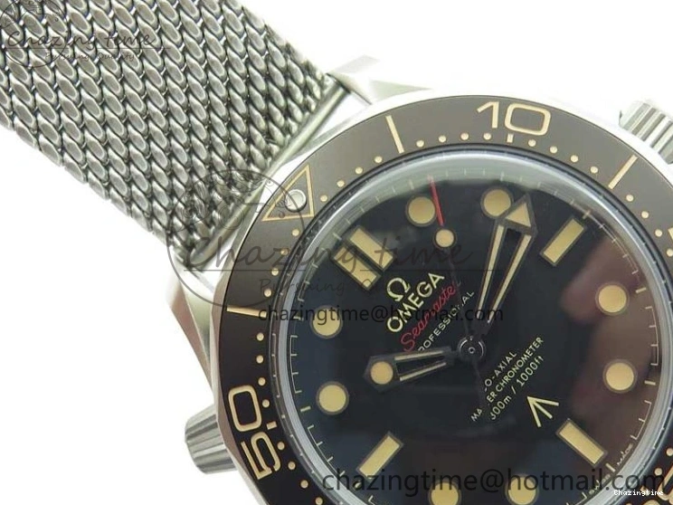 0215 Seamaster 300 “No Time to Die” Limited Edition ORF 1:1 Best Edition on SS Mesh Bracelet A8806 (Free Nato Strap) Durable 7866